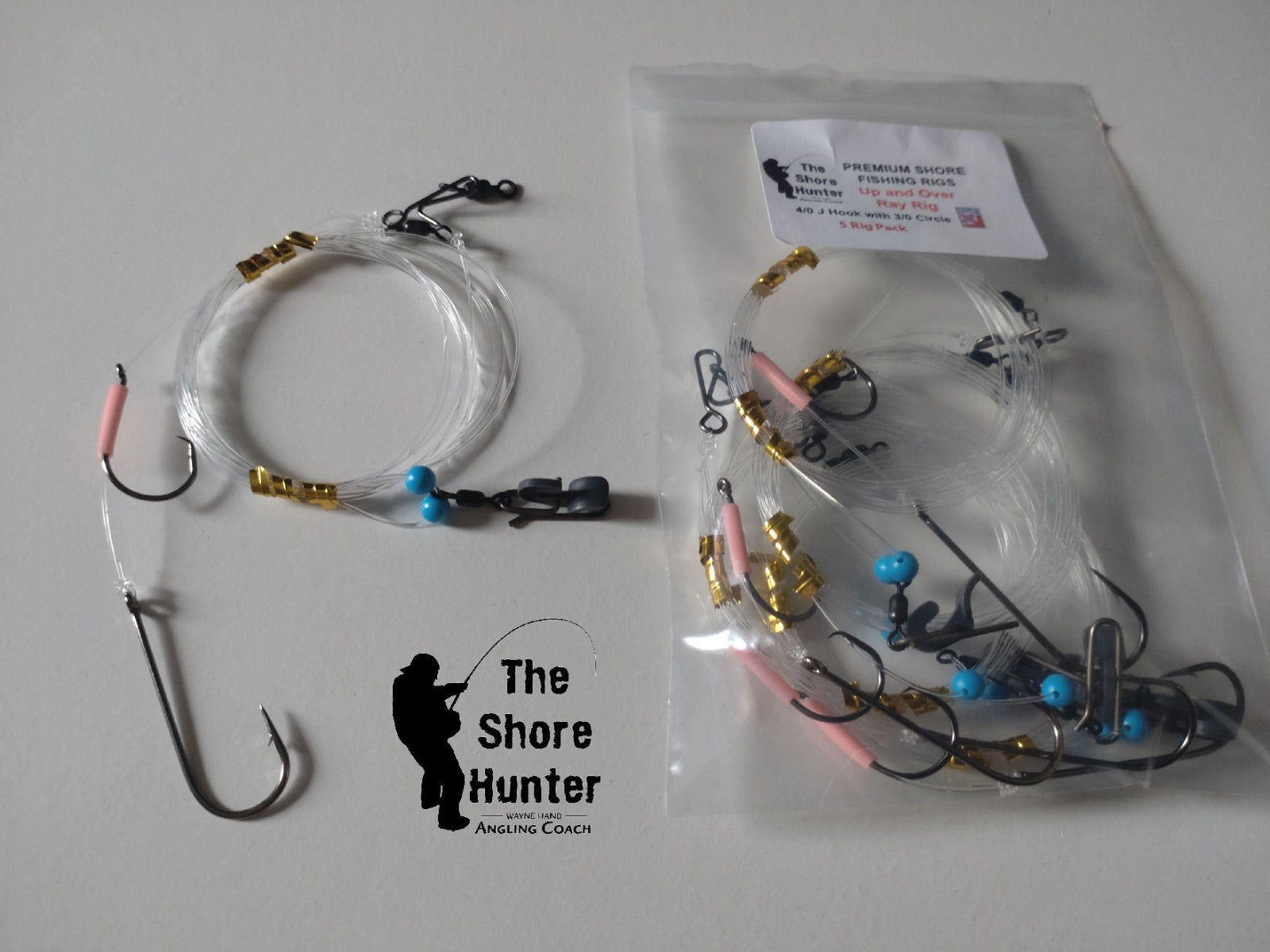 Shore Hunter Up and Over Ray Rig. (Big Bait Clip) ** 5 RIG PACK ...