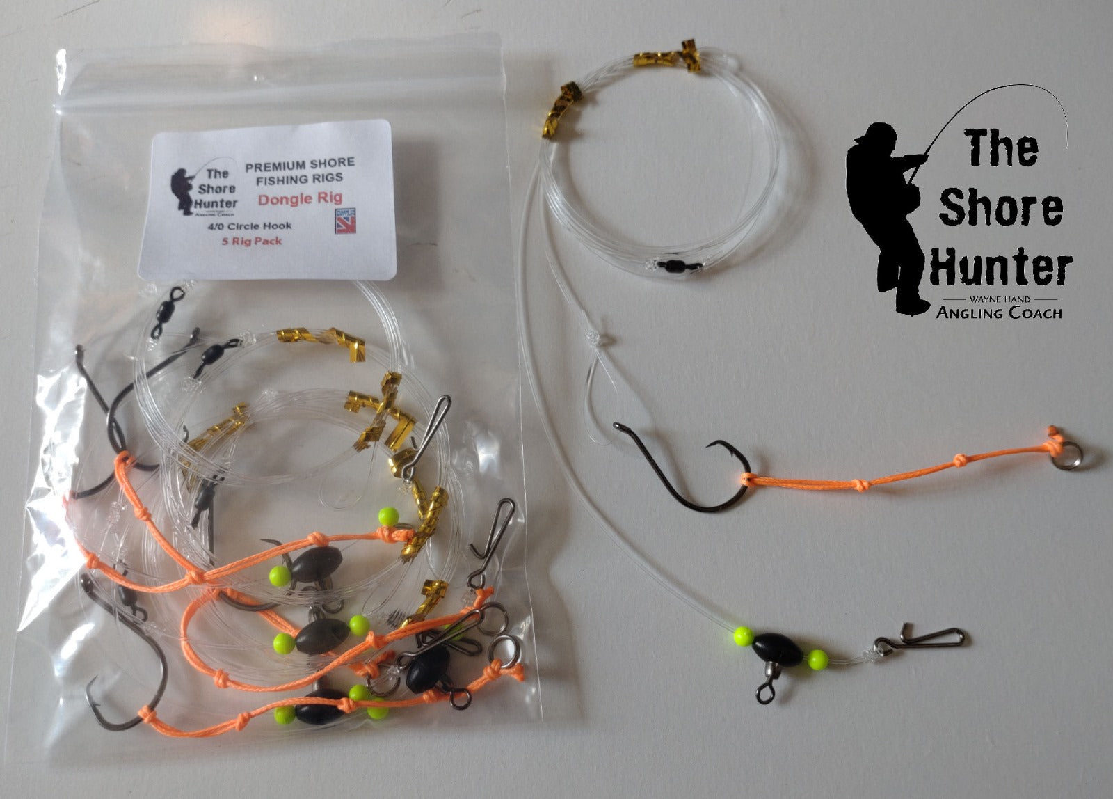 Shore Rod Rig Dongle Rig with Braid Dongle 5 Pack – The Shore Hunter
