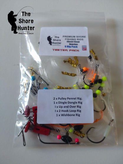 Shore Hunter Tester Pack.  Bristol Channel/Rough Ground Venues     ** 6 RIG PACK *