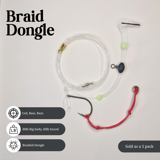 Braid Dongle Pulley Rig - 5 Pack