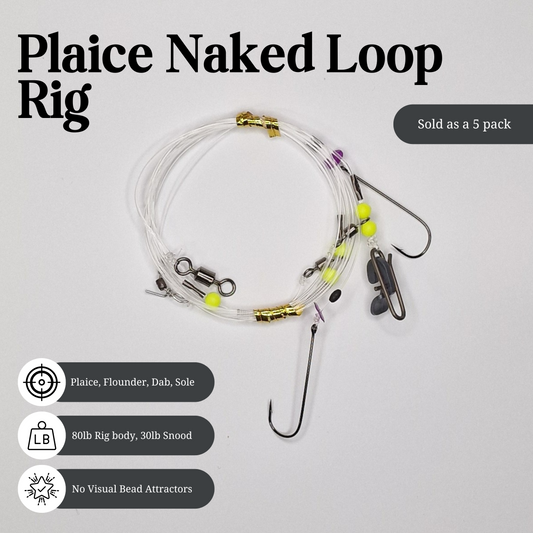 Plaice Naked Rig - 5 pack