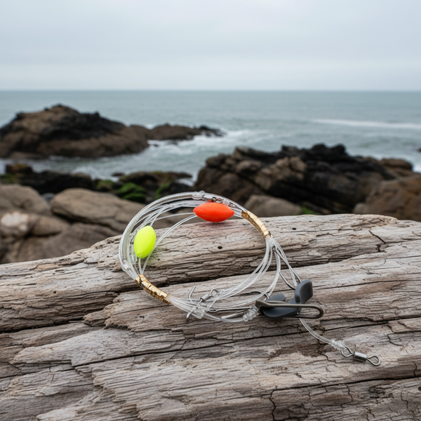 Bream 2 Hook Clipped Down Popup Rig (Fluorocarbon) - 5 pack – The Shore ...
