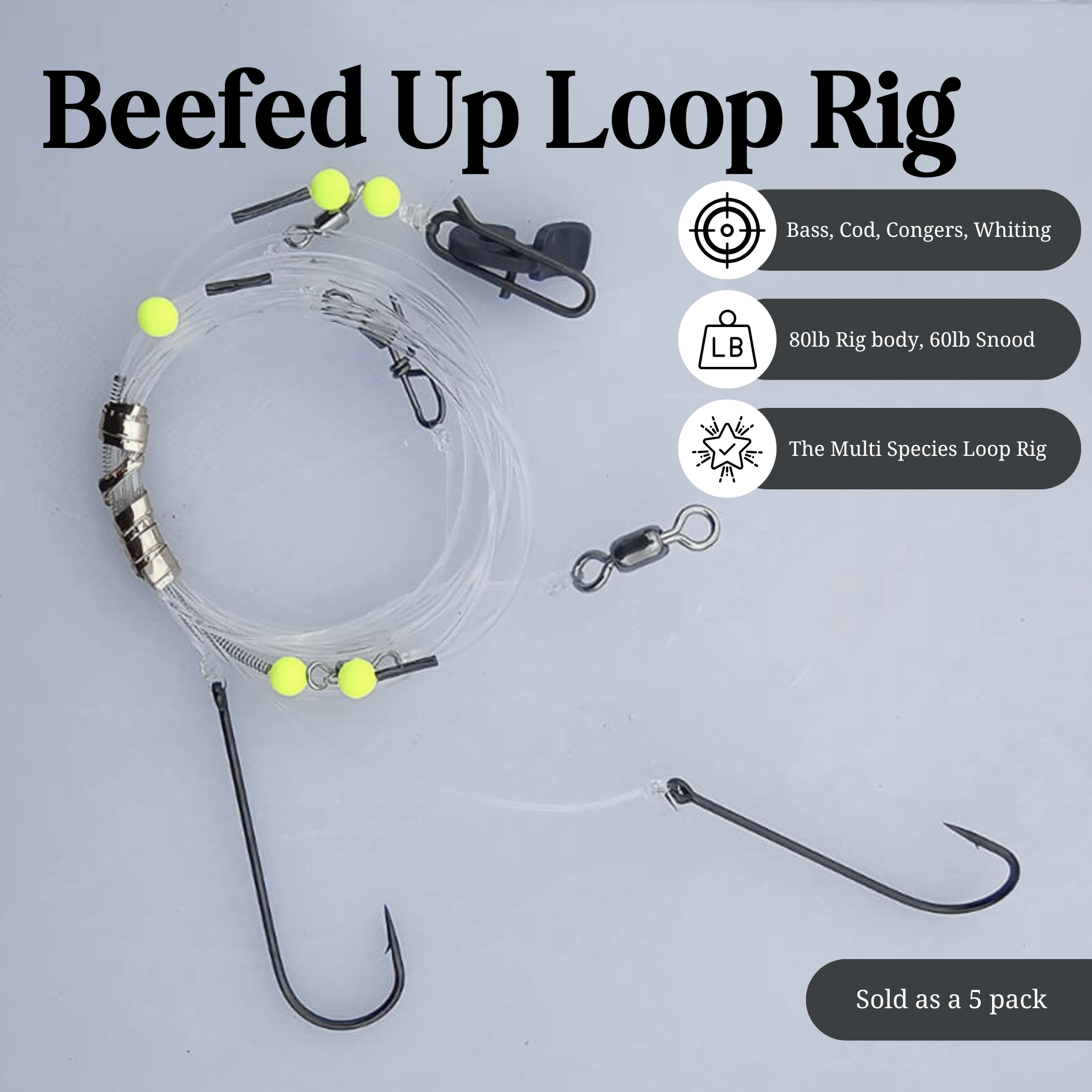 Beefed Up Loop Rig - 5 pack – The Shore Hunter