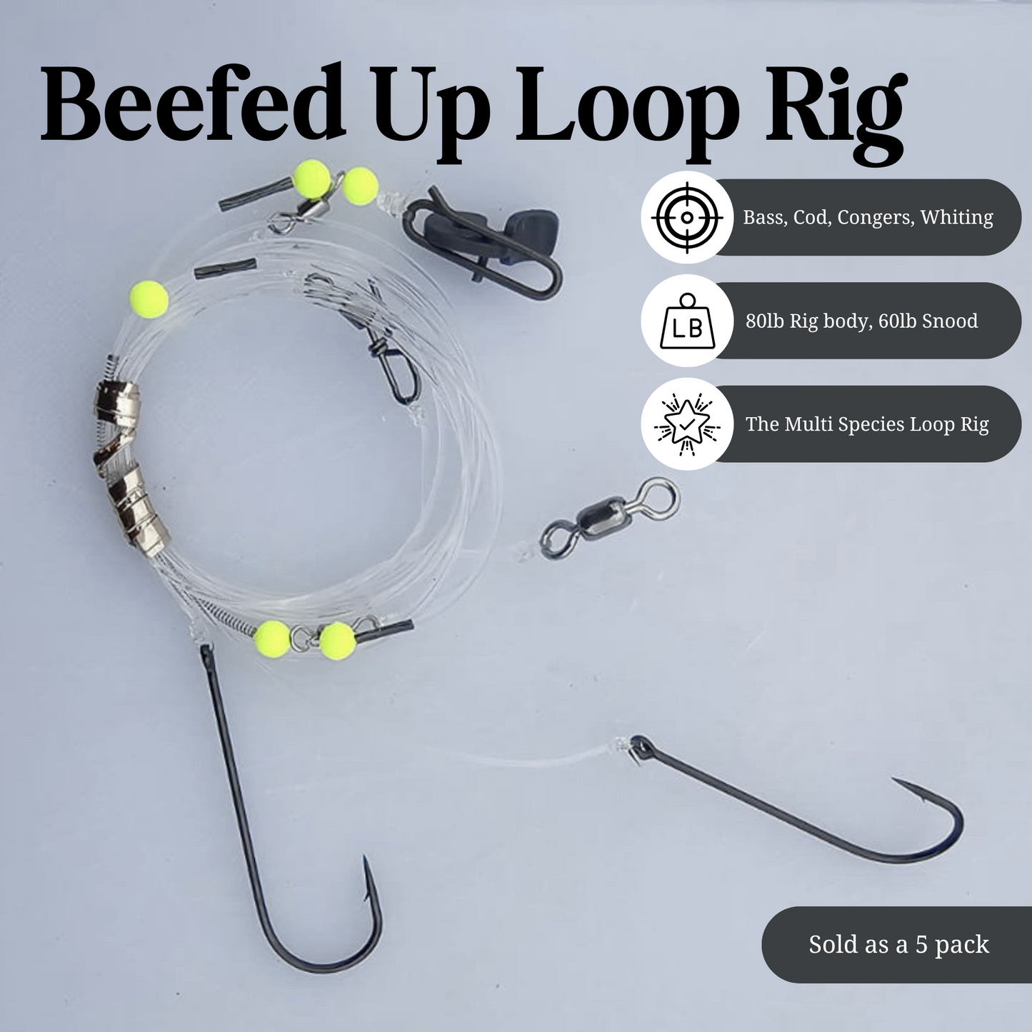 Beefed Up Loop Rig - 5 pack